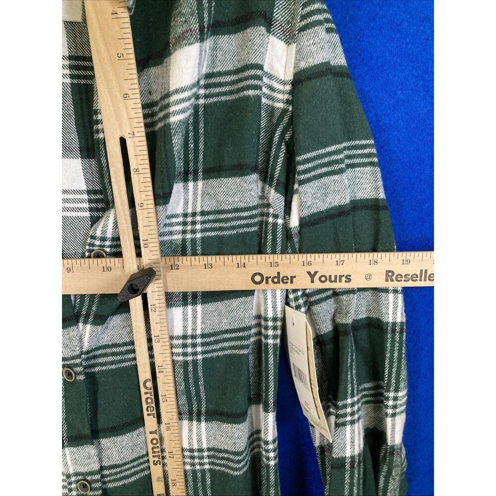 Jachs NY Girlfriend Plaid Flannel Shirt Dress Women’s Small Green White Tunic S - Picture 12 of 16